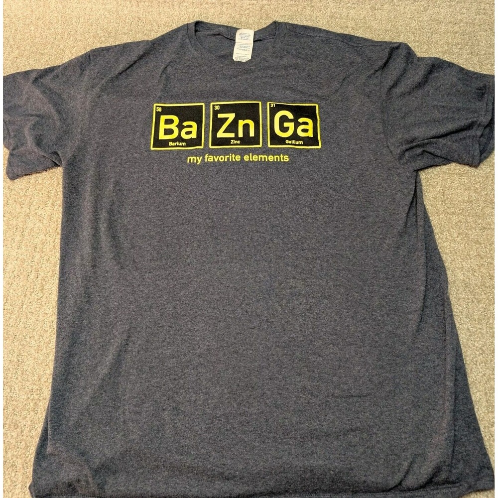 Mens XL TShirt Ba Zn Ga The Big Bang Theory Comedy